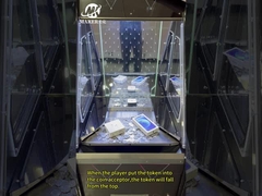 새로운 디자인 싱글 플레이어 동전 밀기 기계 템퍼링 유리 아케이드 동전 밀기 기계